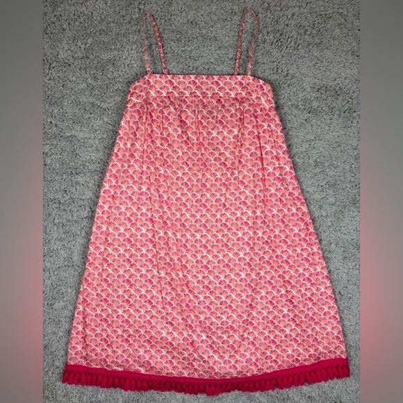 Vineyard Vines Dress Womens Small Tiny Leaves Swing Mini Coverup Beach Bright - Picture 1 of 5